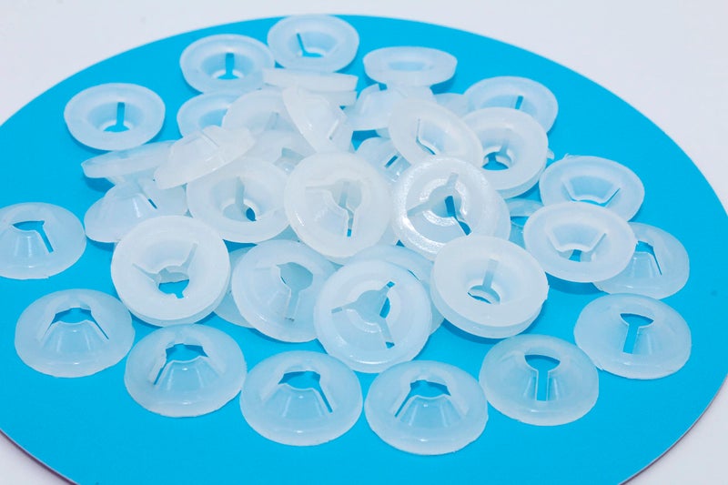 ARTCXC 150Pcs 3Size Plastic Washers Three Fork Designed Washers Backs for Teddy Bear Doll Animal Puppet Craft Eyes and Nose of 9-30mm - Image 3